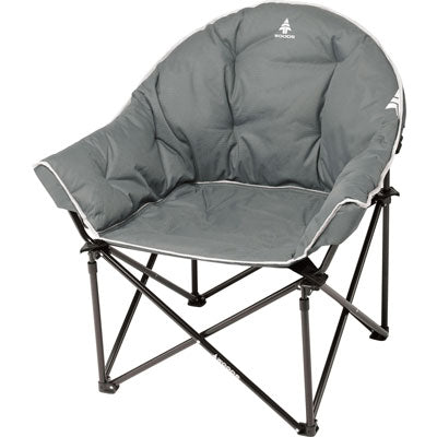key features Woods Strathcona Fully Padded Folding Camping Bucket Chair - Gray