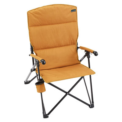 key features Woods Siesta Folding Reclining Padded Camping Chair - Dijon