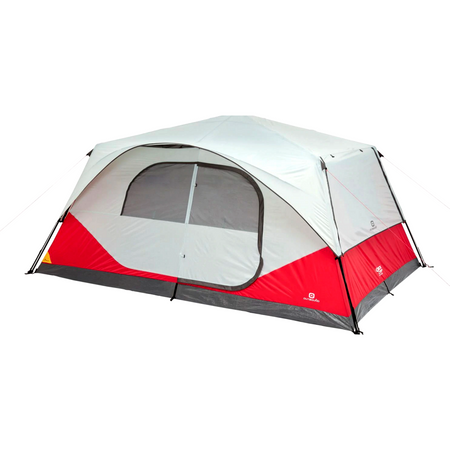 key features Outbound 10-Person 3-Season Instant Pop-Up Cabin Tent with Carry Bag and Rainfly - Red