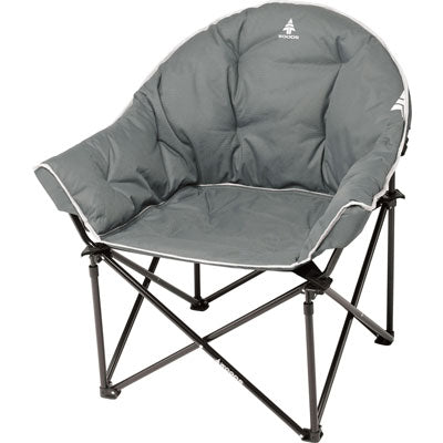 key features Woods Strathcona Fully Padded Folding Camping Bucket Chair -  Gray