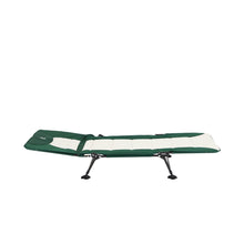 Load image into Gallery viewer, Reclined Woods Portable Quick Set-Up Adjustable 2-in-1 Camping Cot in Green from the right side