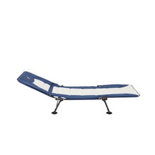 Load image into Gallery viewer, Woods Portable Quick Set-Up Adjustable 2-in-1 Camping Cot in Navy from the right side