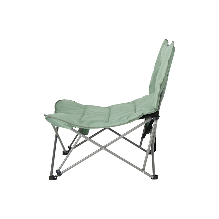 Left side of the Woods Mammoth Folding Padded Camping Chair in Sea Spray