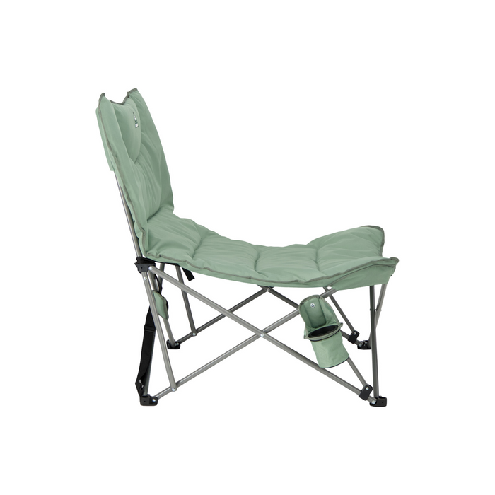 Right side of the Woods Mammoth Folding Padded Camping Chair in Sea Spray