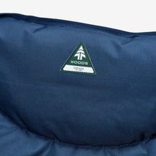 Load image into Gallery viewer, Close up of the Woods Mammoth Folding Padded Camping Chair in Navy