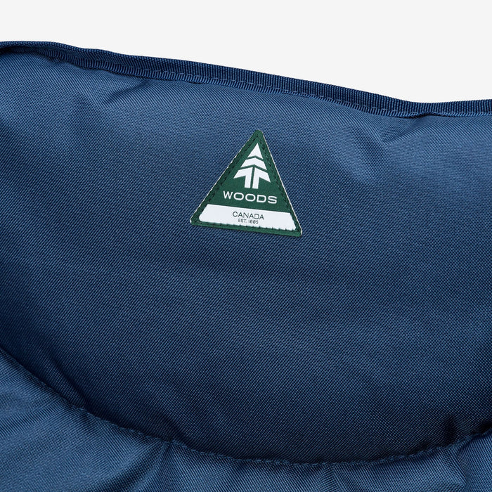 Close up of the Woods Mammoth Folding Padded Camping Chair in Navy
