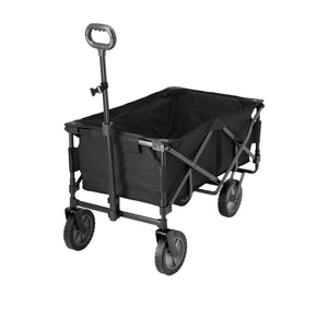 Fully built collapsible utility wagon in black