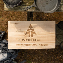 Load image into Gallery viewer, Top view of the crate that holds the Woods Heritage Cast Iron Cook Set