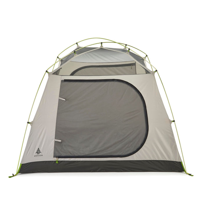 Fully built Woods Lookout Lightweight 4-Person 3-Season Tent without rainfly from back