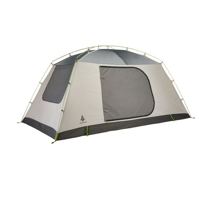 Fully built Woods Lookout 8-Person Tent without Rainfly from left
