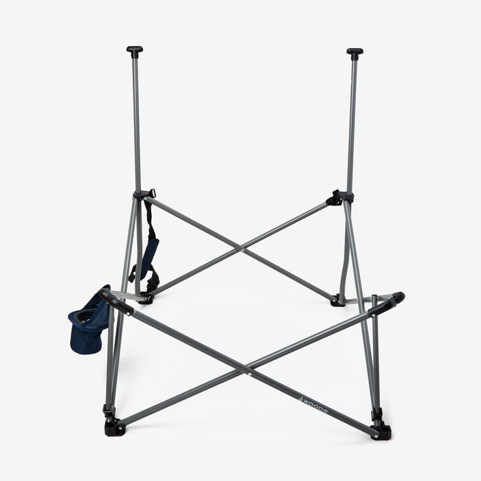 Metal frame of the Woods Mammoth Folding Padded Camping Chair in Navy
