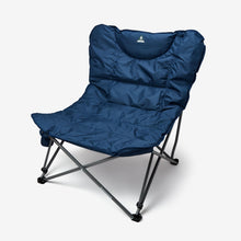 Load image into Gallery viewer, Woods Mammoth Folding Padded Camping Chair in Navy angled left