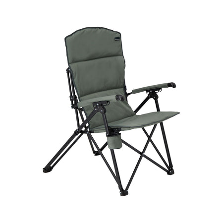 key features Woods Siesta Folding Reclining Padded Camping Chair - Gun Metal