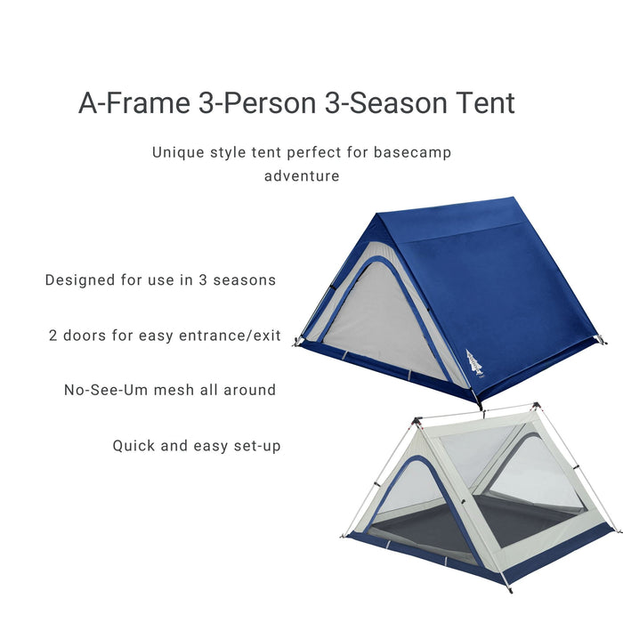 Features of the Woods A-frame 3-person 3-season tent