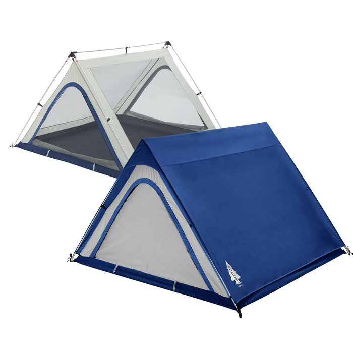 Woods A-frame 3-person 3-season tent with and without rainfly