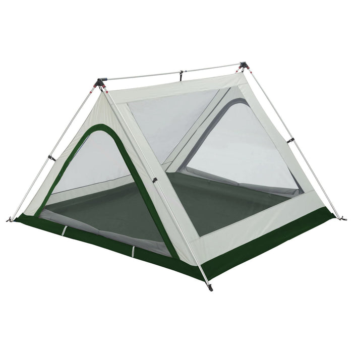 Fully built Woods A-Frame 3-Person 3-Season Tent in Green without rainfly