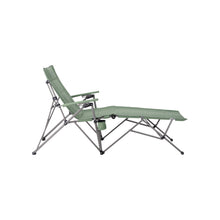 Load image into Gallery viewer, Side view of the Woods Ashcroft 3-Position Camping Lounger Chair in Sea Spray