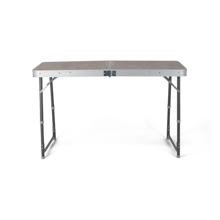 Woods folding portable camping table from the front