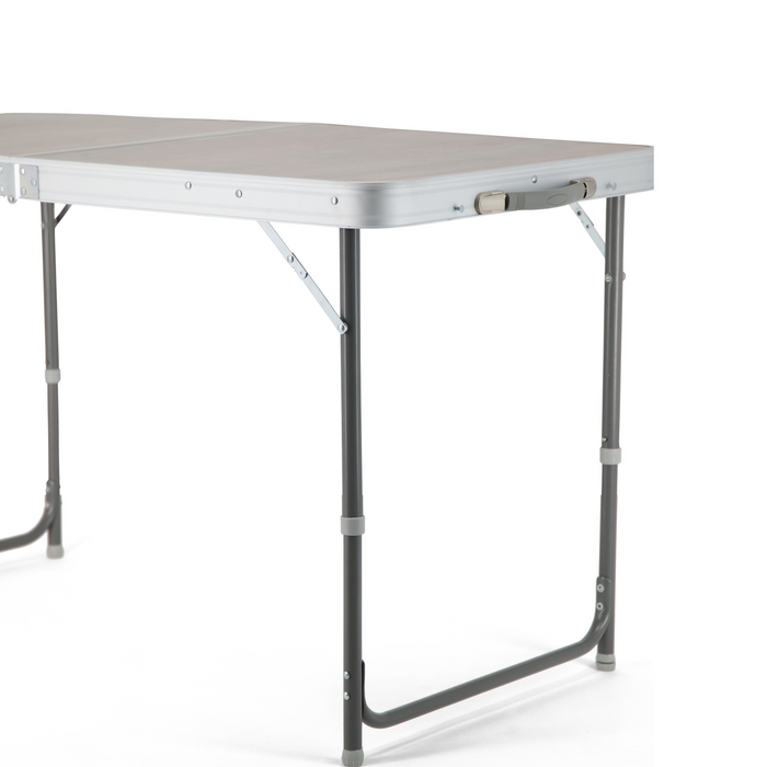 Close up of the Woods Folding Portable Camping Table near the end