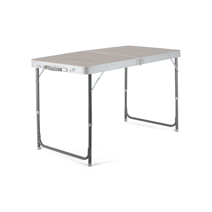 Woods Folding Portable Camping Table angled left 