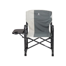 Load image into Gallery viewer, Woods Folding Directors Camping Chair with Table in the color Gun Metal from the front