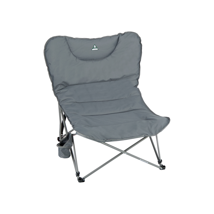 Woods Mammoth Folding Padded Camping Chair in color Gun Metal