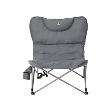 Load image into Gallery viewer, Woods Mammoth Folding Padded Camping Chair in color Gun Metal from the front