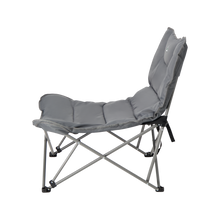 Load image into Gallery viewer, Left side of the Woods Mammoth Folding Padded Camping Chair in color Gun Metal