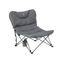Load image into Gallery viewer, Woods Mammoth Folding Padded Camping Chair in color Gun Metal angled to the right