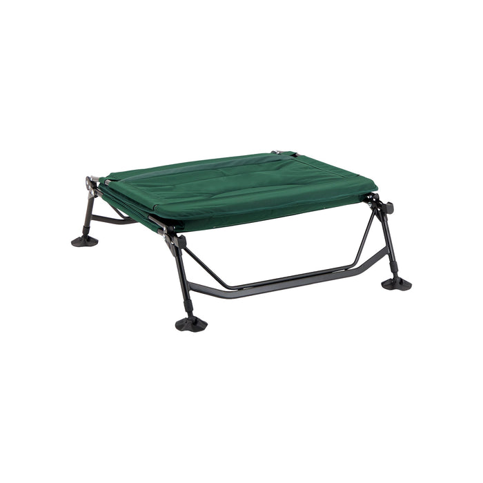 Woods Portable Quick Set-Up Adjustable 2-in-1 Camping Lounger in Green with top down