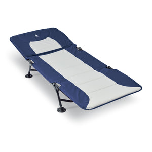 Woods Portable Quick Set-Up Adjustable 2-in-1 Camping Cot in Navy