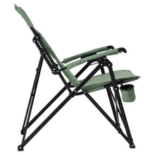 Load image into Gallery viewer, Right side of the Woods Siesta Folding Reclining Padded Camping Chair in Sea Spray reclined