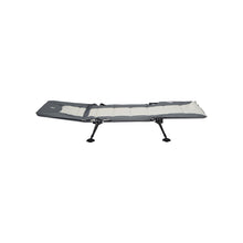 Load image into Gallery viewer, Fully reclined Woods Portable Quick Set-Up Adjustable 2-in-1 Camping Cot in Gray