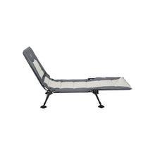Load image into Gallery viewer, Woods Portable Quick Set-Up Adjustable 2-in-1 Camping Lounger in Gray from the right