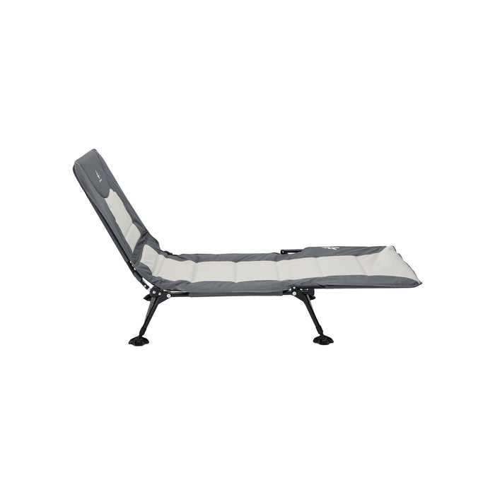 Woods Portable Quick Set-Up Adjustable 2-in-1 Camping Lounger in Gray from the right