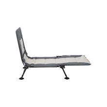 Load image into Gallery viewer, Woods Portable Quick Set-Up Adjustable 2-in-1 Camping Lounger in Gray from the right 