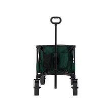Load image into Gallery viewer, Front view of the Woods Outdoor Collapsible Utility King Wagon in Green