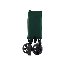 Load image into Gallery viewer, Woods Outdoor Collapsible Utility King Wagon in Green folded up with cover on top