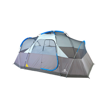 Load image into Gallery viewer, Fully built 8-person lightweight dome tent without rainfly in blue