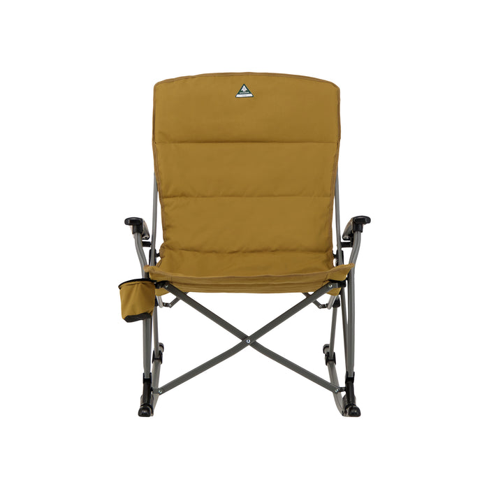 Woods Kaslo Folding Camping Rocker Chair in Dijon from the front