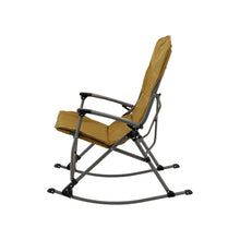 Load image into Gallery viewer, Left side of the Woods Kaslo Folding Camping Rocker Chair in Dijon