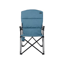 Load image into Gallery viewer, Woods Siesta Folding Reclining Padded Camping Chair in Blue from the front