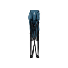 Load image into Gallery viewer, Woods Siesta Folding Reclining Padded Camping Chair in Blue folded up