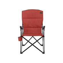 Load image into Gallery viewer, Woods Siesta Folding Reclining Padded Camping Chair in Red from the front