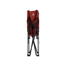 Load image into Gallery viewer, Woods Siesta Folding Reclining Padded Camping Chair in Red folded up