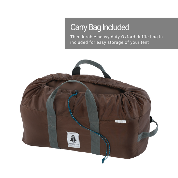 Carry bag for the Woods A-Frame 3-Person 3-Season Tent in Brown