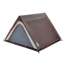 Load image into Gallery viewer, Fully built Woods A-Frame Lightweight 3-Person 3 Season Tent in Brown