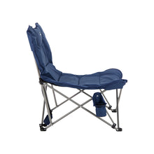 Load image into Gallery viewer, Right side of the Woods Mammoth Folding Padded Camping Chair in Navy