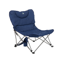 Load image into Gallery viewer, Woods Mammoth Folding Padded Camping Chair in Navy angled to the right