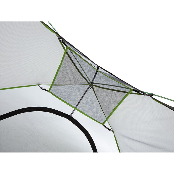 Close up of the ceiling from the inside on the fully built Woods Cascade Lightweight 2-Person 3-Season Tent
